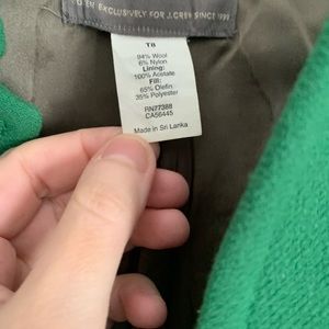 J crew Lady day green coat
